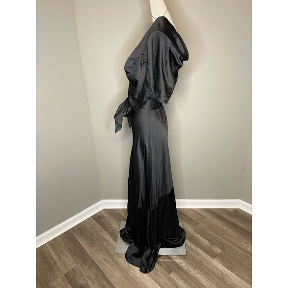 Significant Other Olinda Satin Column Gown - Black - Picture 9 of 10